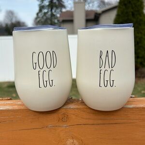 Good Egg and Bad Egg White Tumblers